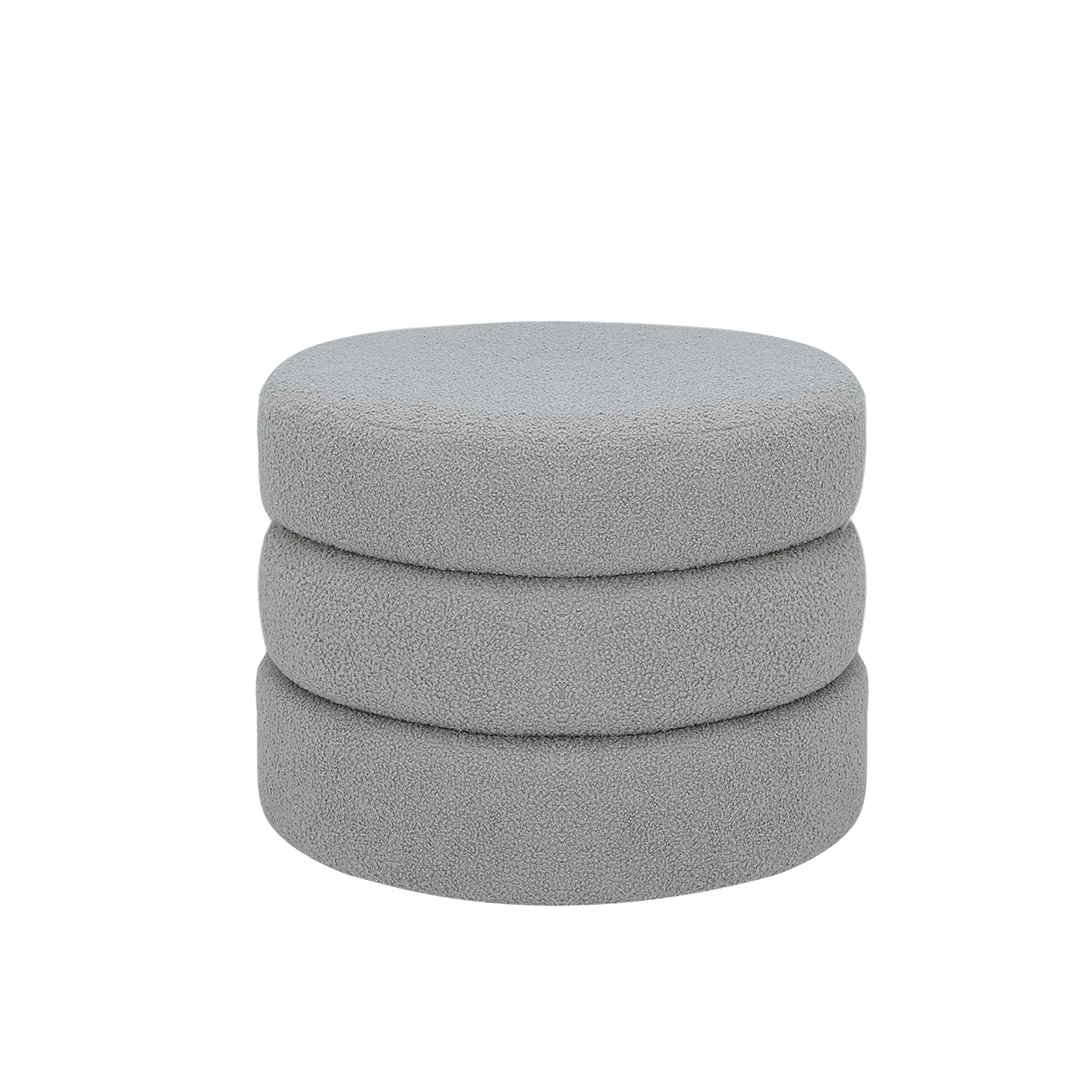 Dolly Large Storage Pouf - Grey