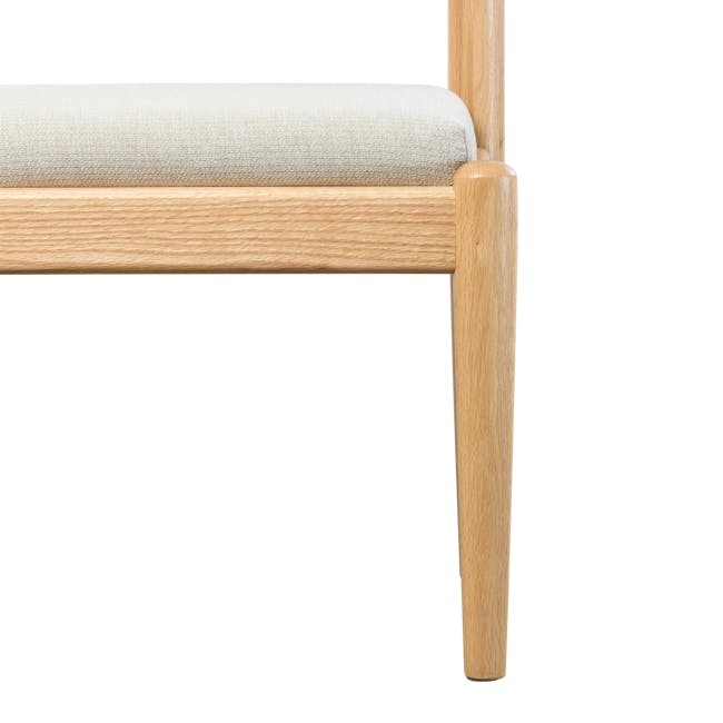 Adelyn Dining Table 1.6m (Sintered Stone) with 4 Niel Chairs in Oak - 57 - Light wooden chair, natural wood texture, smooth