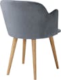Ellie Concrete Dining Table 1.8m with 4 Anneli Dining Armchairs in Grey - 12