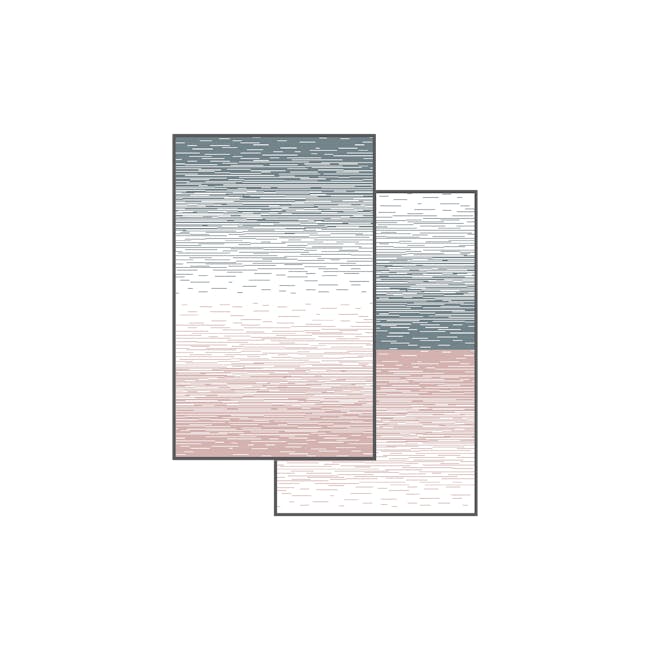 Dawn Medium Reversible Mat 2.4m x 1.5m - Grey & Pink - 5