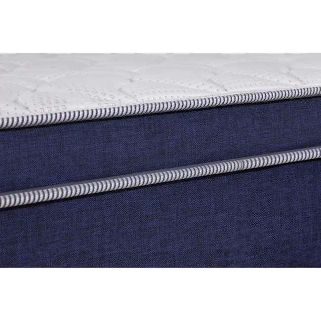 MaxCoil REST 28cm Mattress - Firm (4 Sizes) *HipVan Exclusive!* - 12 - White mattress cover, blue mattress frame, striped
