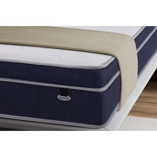 MaxCoil REST 28cm Mattress - Firm (4 Sizes) *HipVan Exclusive!* - 11 - Mattress with blue and beige cover, MaxCoil brand