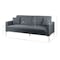 Leslie Sofa Bed - Slate Grey (Faux Leather) - 7