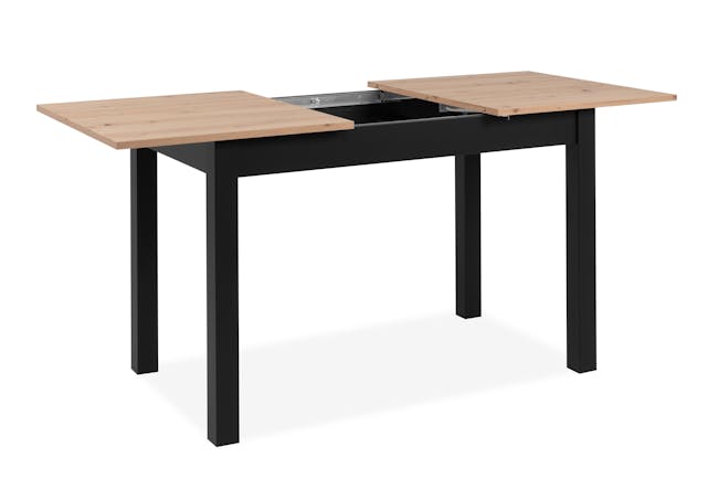 Jonah Extendable Dining Table 1.2m-1.6m - Black, Oak - 3