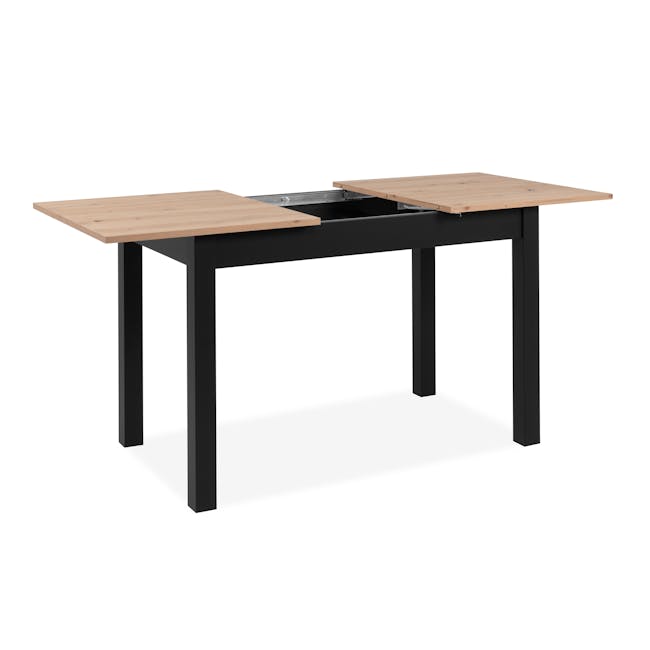 Jonah Extendable Dining Table 1.2m-1.6m - Black, Oak - 3