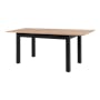 Jonah Extendable Dining Table 1.2m-1.6m - Black, Oak - 0
