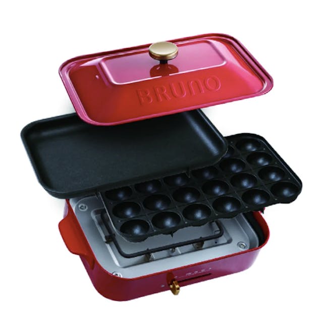 BRUNO Compact Hotplate - Red, BRUNO Hotplates | HipVan BRUNO Compact Hotplate - Red, BRUNO Hotplates | HipVan