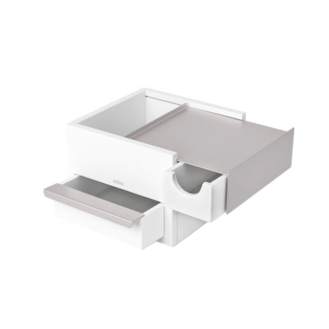 Mini Stowit Storage Box - White, Nickel - 3