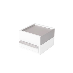 Mini Stowit Storage Box - White, Nickel