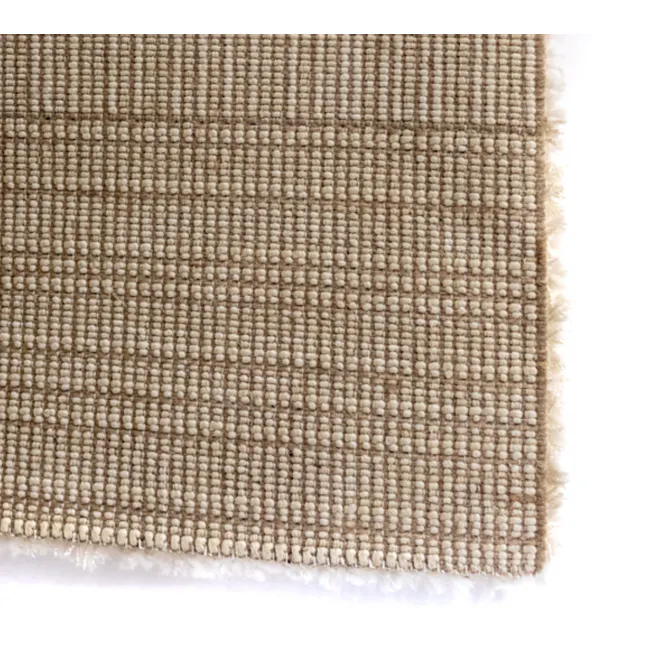 Fjord High Pile Rug - Light Symmetry (2 Sizes) - 4 - Burlap, textured, woven, beige, natural, organic, rustic, antique