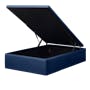 ESSENTIALS Super Single Storage Bed - Navy Blue (Faux Leather) - 4
