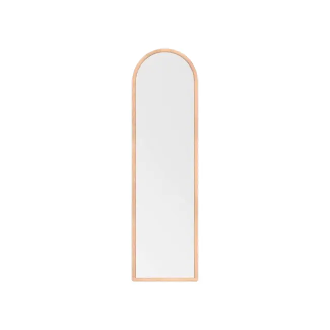 Donnie Standing Wall Mirror - Oak (2 Sizes) - 1 - Rectangular mirror with wooden frame, minimalist design, elegant
