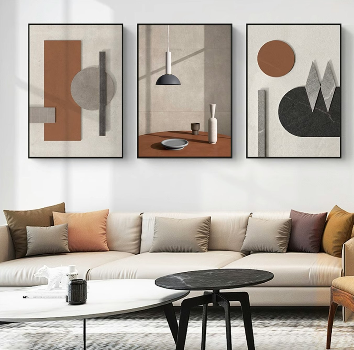 Wabi-Sabi Canvas Print with Black Frame 40cm x 60cm - Collage ...