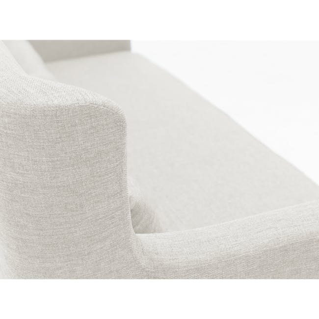 Sofia 2 Seater Sofa with Sofia Armchair - Sand - 13 - Light gray fabric, soft texture, cozy ambiance, minimalist design