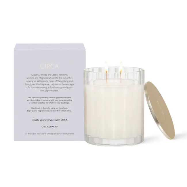 Circa Soy Candle - Jasmine & Magnolia (2 Sizes) - 2 - Circa fragrance, delicate and romantic, Jasmine and Magnolia whisper