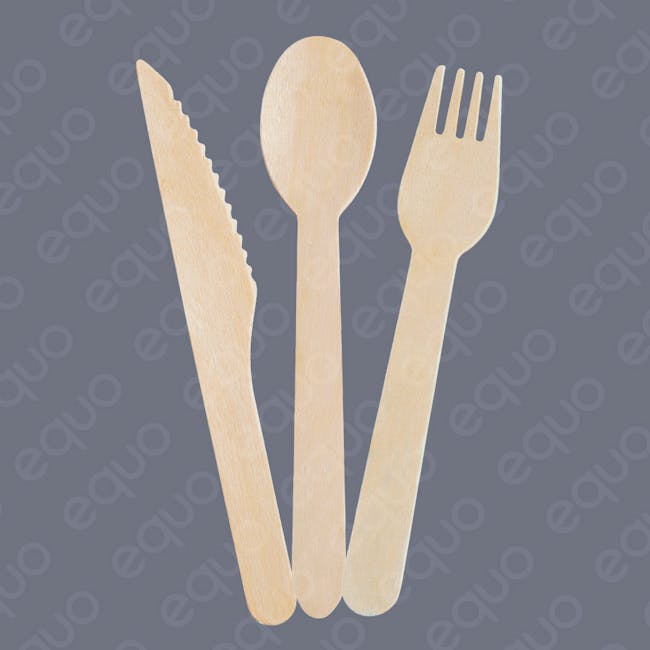 EQUO Cutlery Set - Wooden - 8
