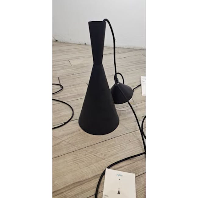 (As-is) Sven Cone Pendant Lamp - Black - 2 - Black modern desk lamp, sleek design, minimalist decor, contemporary lighting