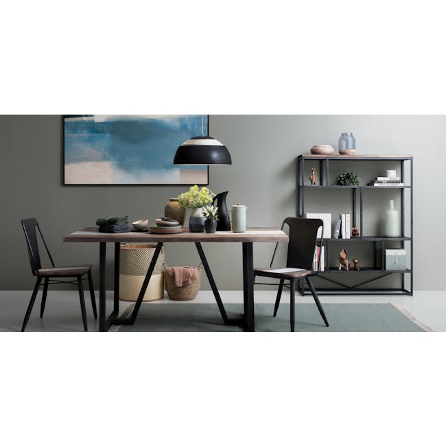 Xavier Dining Table 1.6m with 4 Xavier Dining Chairs - 1