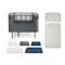 Sebra Bed with Mattress and 5pcs Jersey Fitted Sheets - Classic Grey