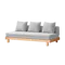 Reese 3 Seater Sofa Bed - Oak, Misty Grey