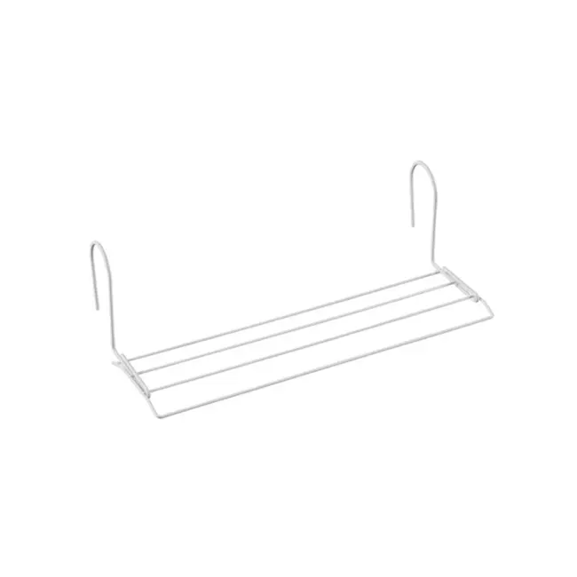 Metaltex Iseo Balcony Laundry Drier - Off White - 1 - Wire rack, minimalist design, metal construction, flat surface