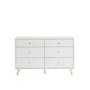 (As-is) Lizzy 6 Drawer Chest 1.2m - White, Brass - 0