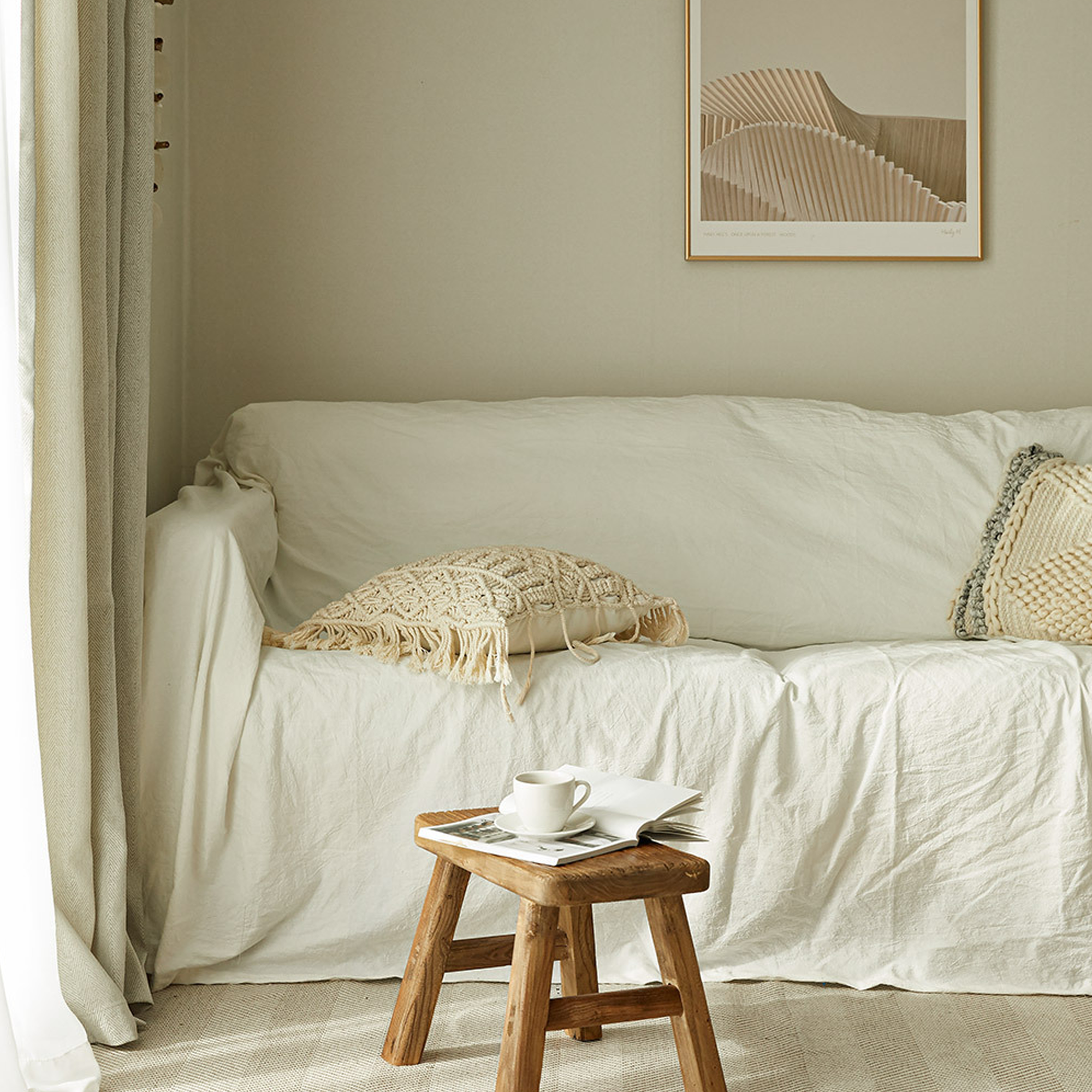 Berita Sofa Cover - Ivory
