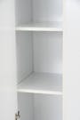 Miah 3 Door Wardrobe with Open Shelves - White - 18