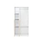 Miah 3 Door Wardrobe with Open Shelves - White - 3