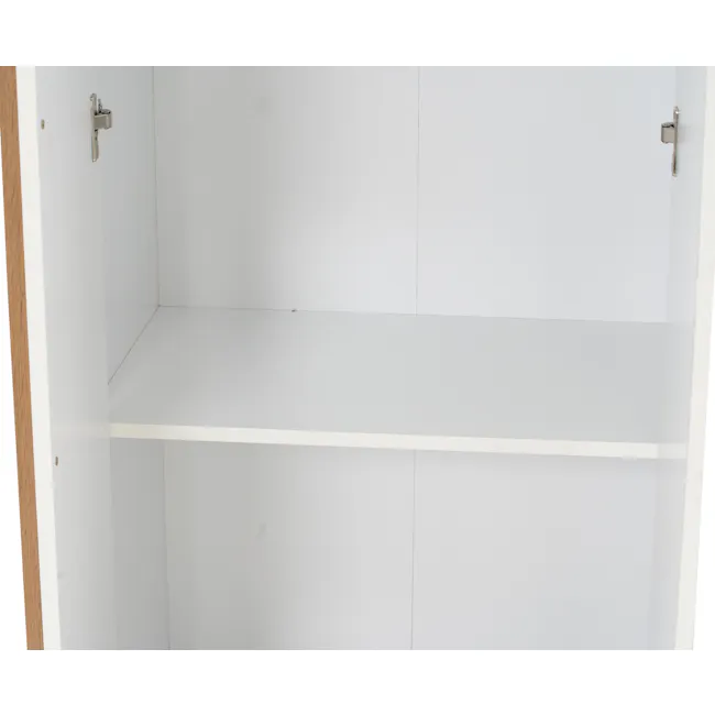 Miah 3 Door Wide Wardrobe - Natural, White - 5