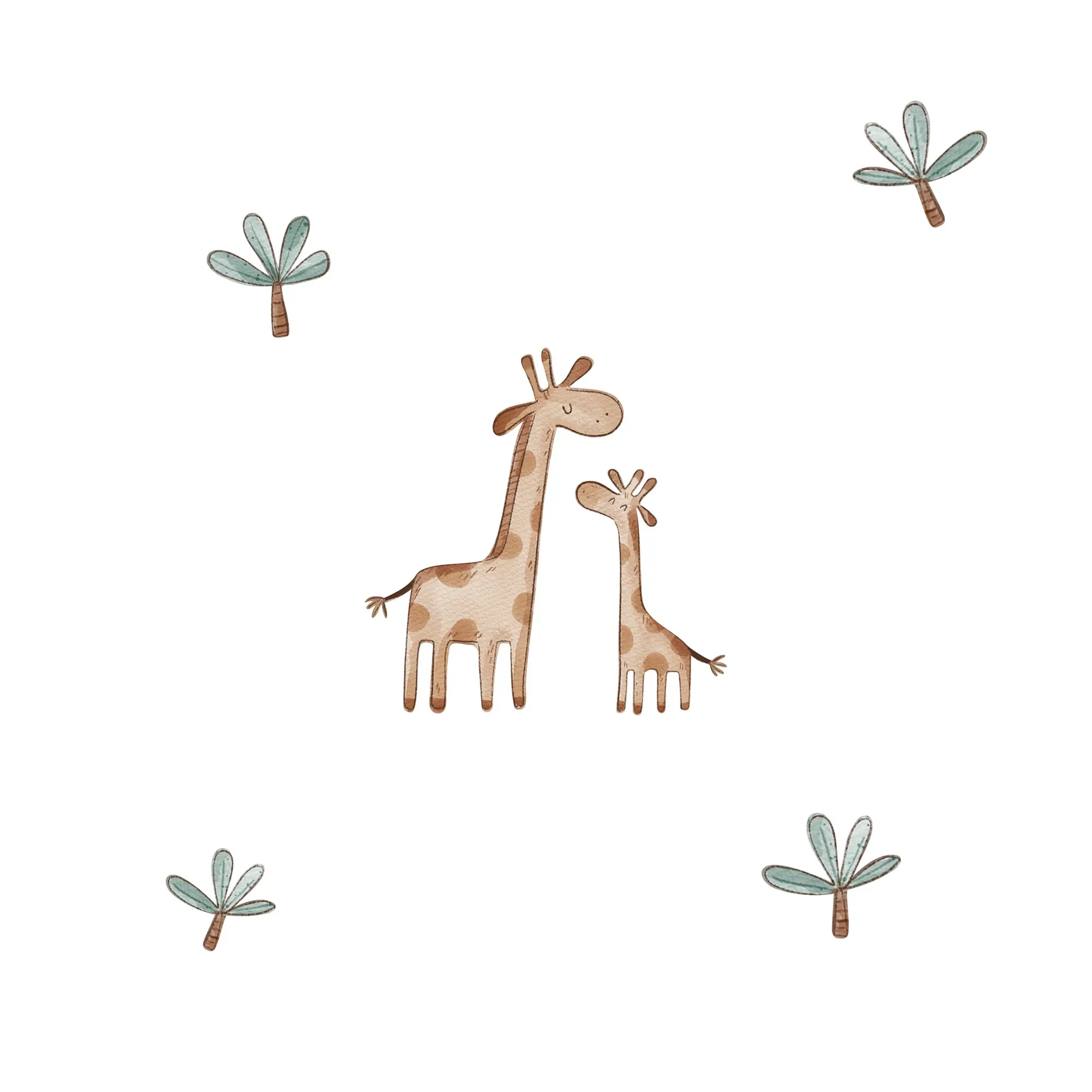 Urban Li'l Gentle Giraffe Cuddles Fabric Decal