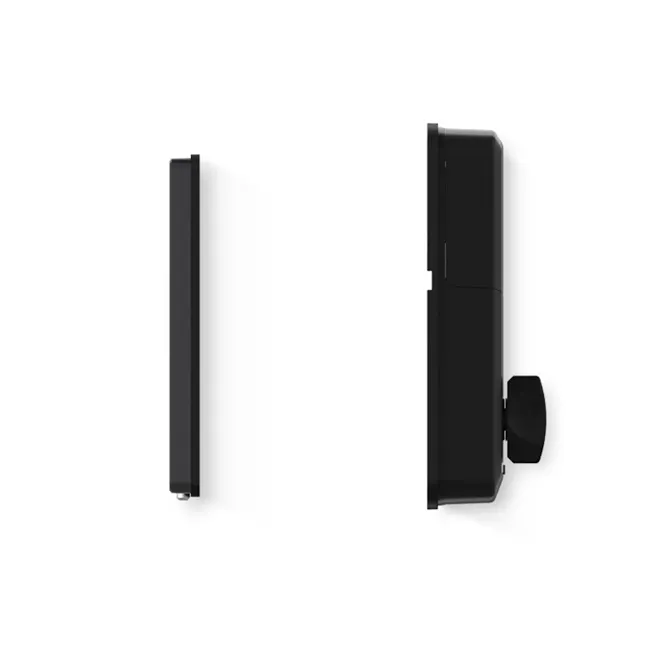 igloohome Smart Deadbolt 2S - Metal Grey - 5 - Sleek, minimalist black rectangular device, Modern, angular design with clean