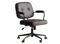 Brooke Mid Back Office Chair - Black (Faux Leather)