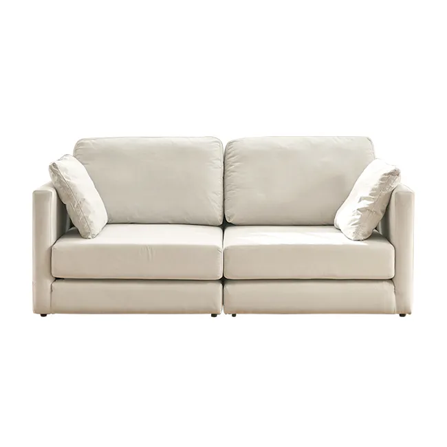 Mara Modular Left Arm Sofa Bed - Ivory (Aquatex Fabric) - 33