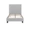 Hank Single Bed in Silver Fox with 1 Innis Side Table in White, Natural - 3