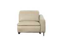 Clyde Right Arm Power Recliner Unit - Ivory (Top Grain Leather)