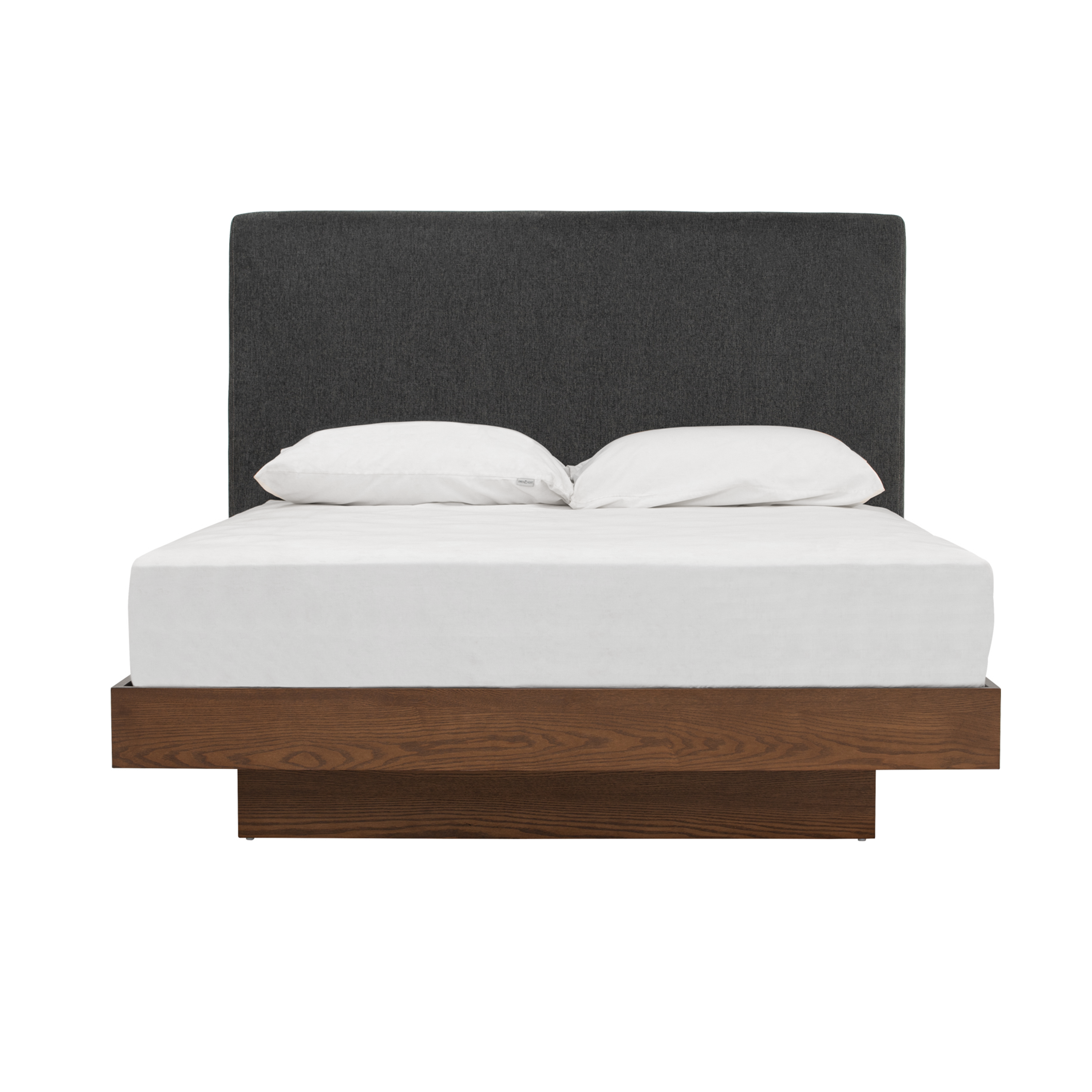 Kenzou Queen Bed - Walnut, Anthracite Grey
