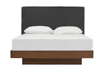 Kenzou Queen Bed - Walnut, Anthracite Grey