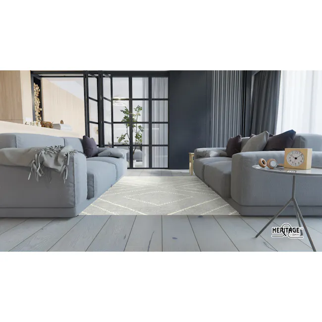 Fjord High Pile Rug - Slate Diamonds (2 Sizes) - 2