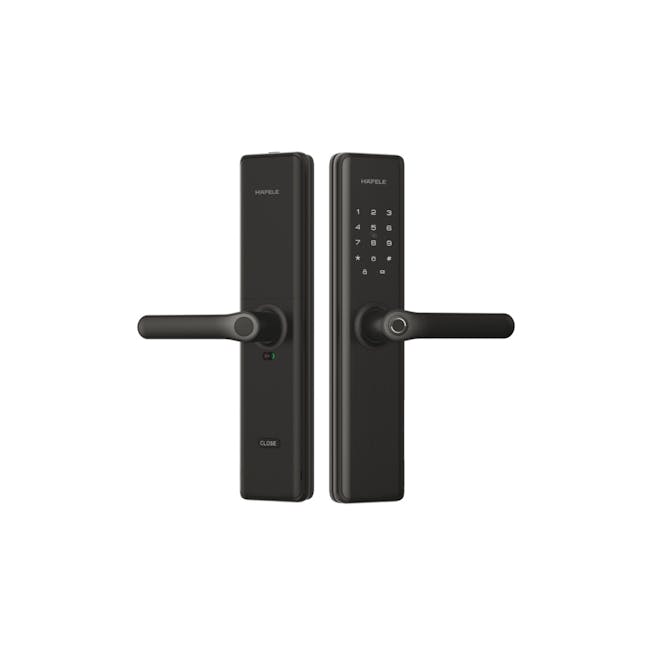 Hafele DL7600 Digital Lock - 4 - Black Hafele door lock with sleek design, Dual keypad and numeric entry system, Modern