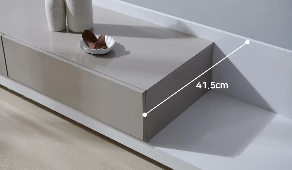 (As-is) Bryson Extendable TV Console 2.3m-3.3m - Grey, White - 2 - 23