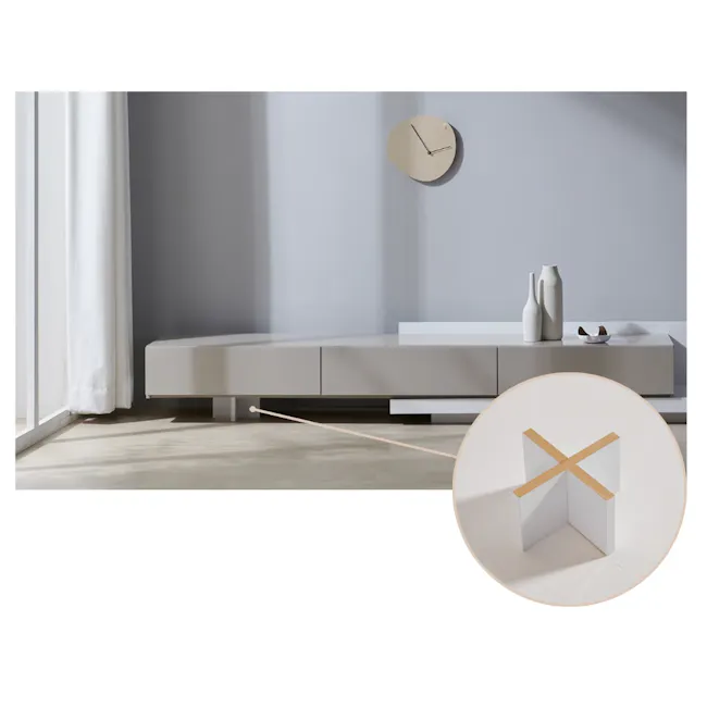 Bryson Extendable TV Console 2.3m-3.3m - Grey, White - 5 - Modern minimalist living room, sleek furniture design