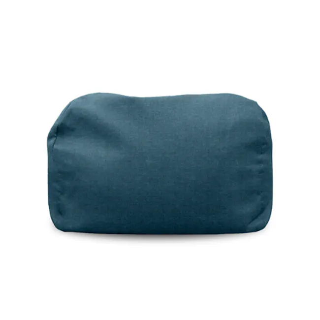 Rey Bean Bag - Blue - 1 - Dark teal fabric cushion, minimalist design, soft texture, smooth surface, ergonomic shape, cozy