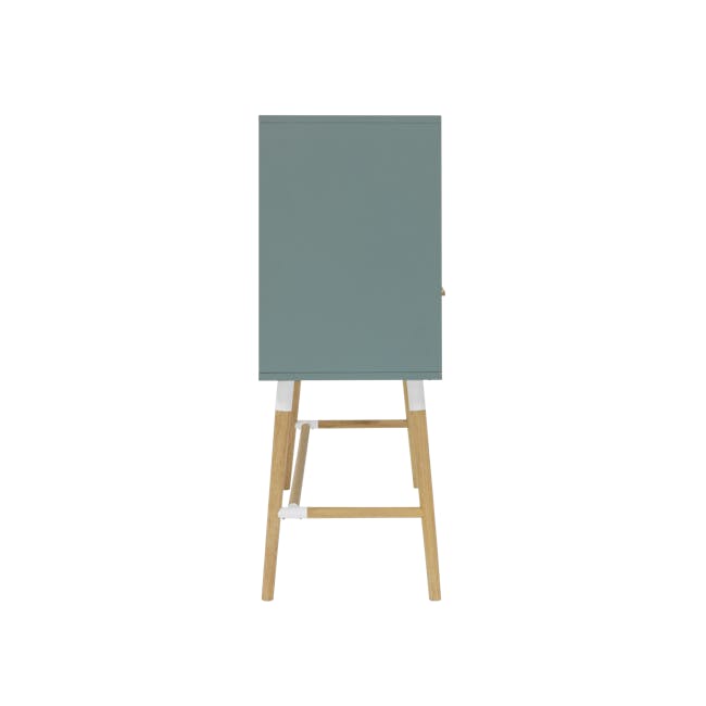 Arod Study Table 1m - Sage Green - 7 - Green chalkboard, wooden easel, minimalist art setup, whiteboard, geometric design