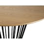 (As-is) Lyon Round Dining Table 1.2m - Oak, Black - 4