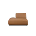 Milan Left Extended Unit - Caramel Tan (Faux Leather)