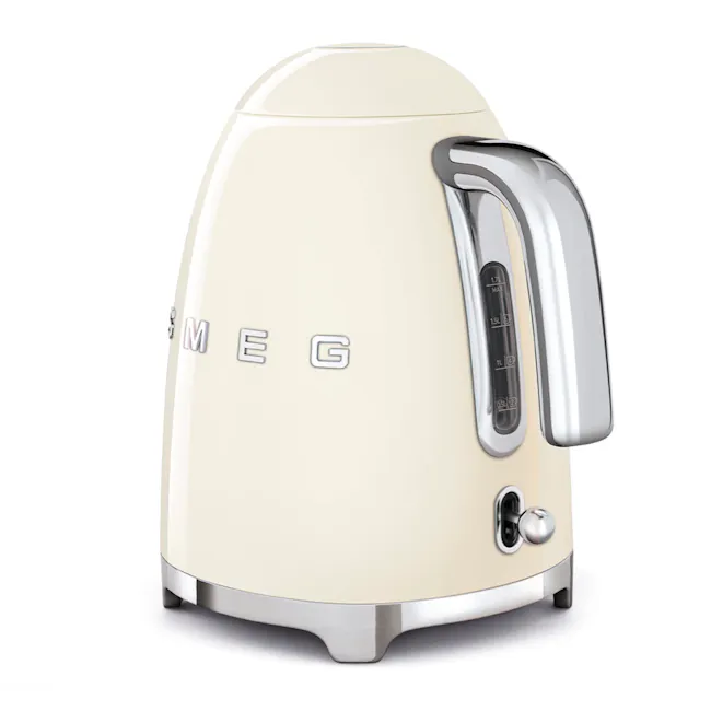 Smeg 1.7L Kettle - Cream - 6 - Magnetic, sleek, modern, minimalist, electric, portable, handheld, compact, stylish