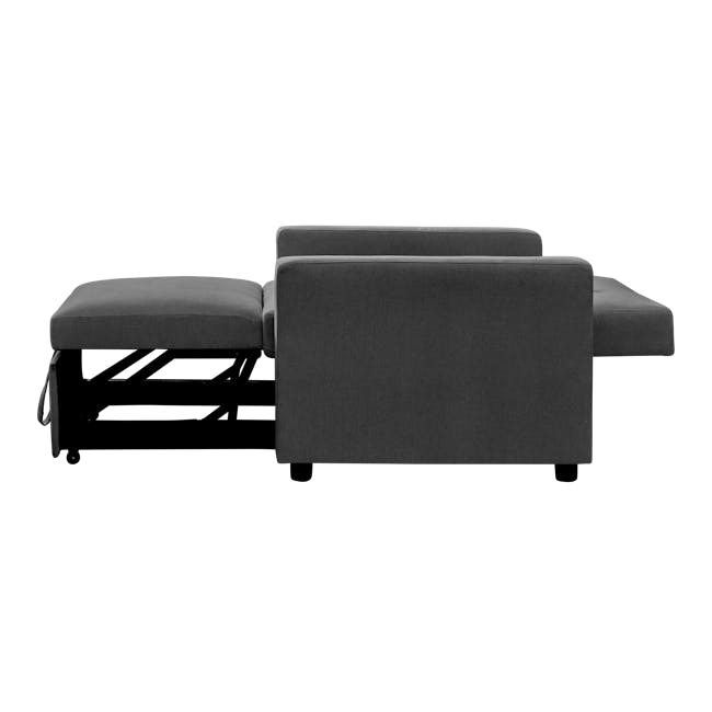 Mason Sofa Bed - Graphite - 9 - Modern upholstered seating, sleek design, neutral color palette, comfortable cushions
