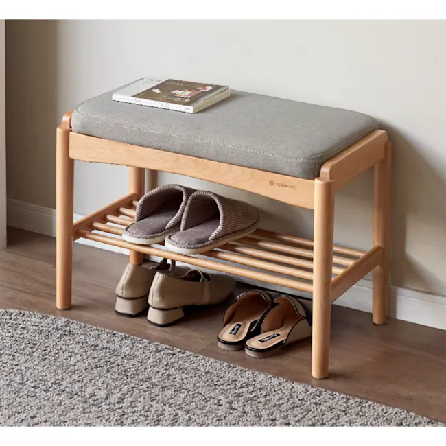 Kaye Shoe Bench 0.6m - Misty Grey (Fabric) - 2