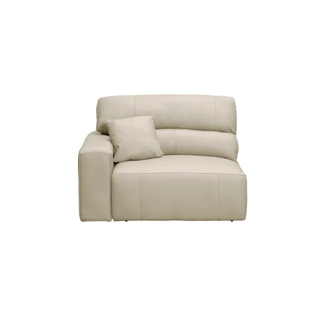 Forte 4 Seater Power Sliding Extension Sofa - Ivory (Top Grain Leather) - Zero Wall - 27